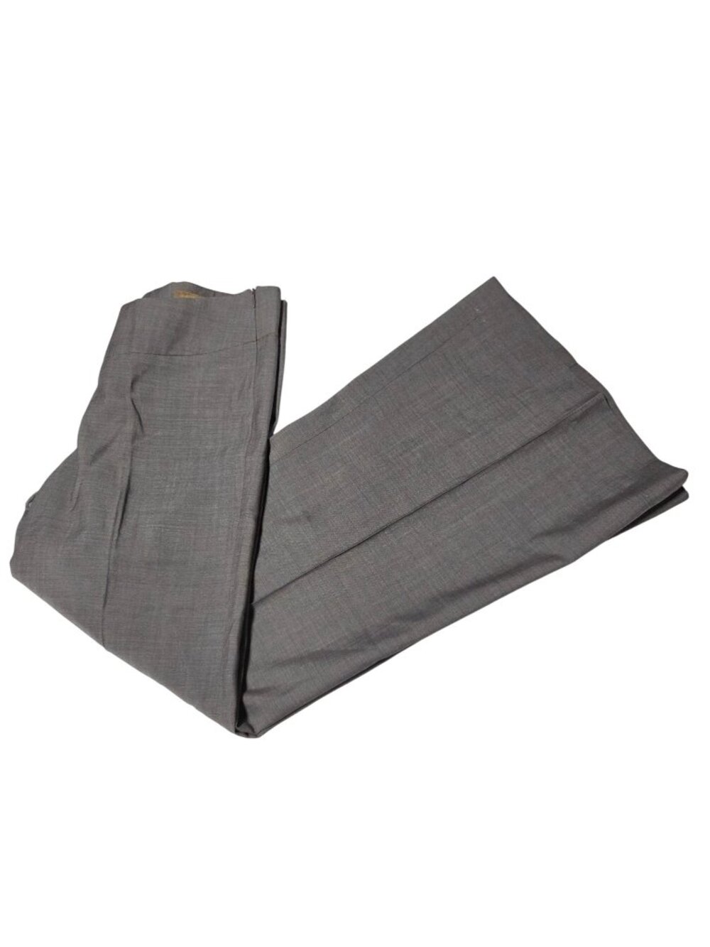H&M Wool Wide Leg Trousers Womens Size 10 Gray Dress Pants Slacks Side Zip